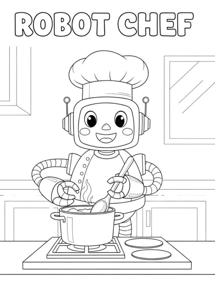 Coloringdrawing.com Robotchef