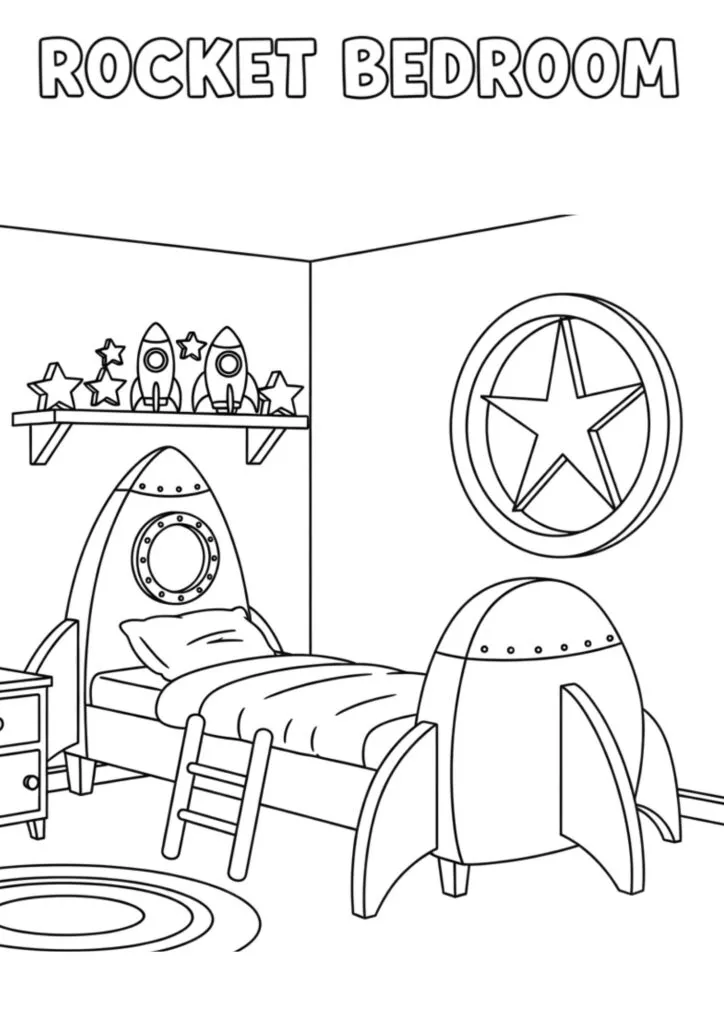 Coloringdrawing.com Rocket room