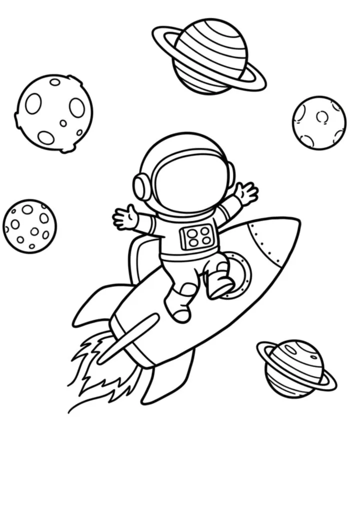 Coloringdrawing.com Space boy