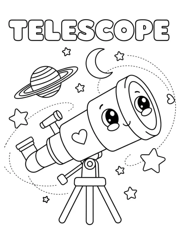 Coloringdrawing.com Telescope