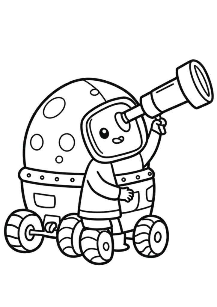 Coloringdrawing.com moon car