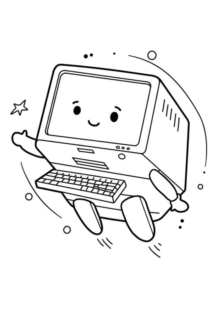 Coloringdrawing.com talking computer