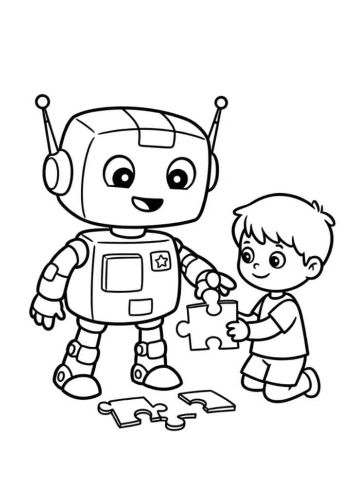 Coloringdrawing.com Robot friend