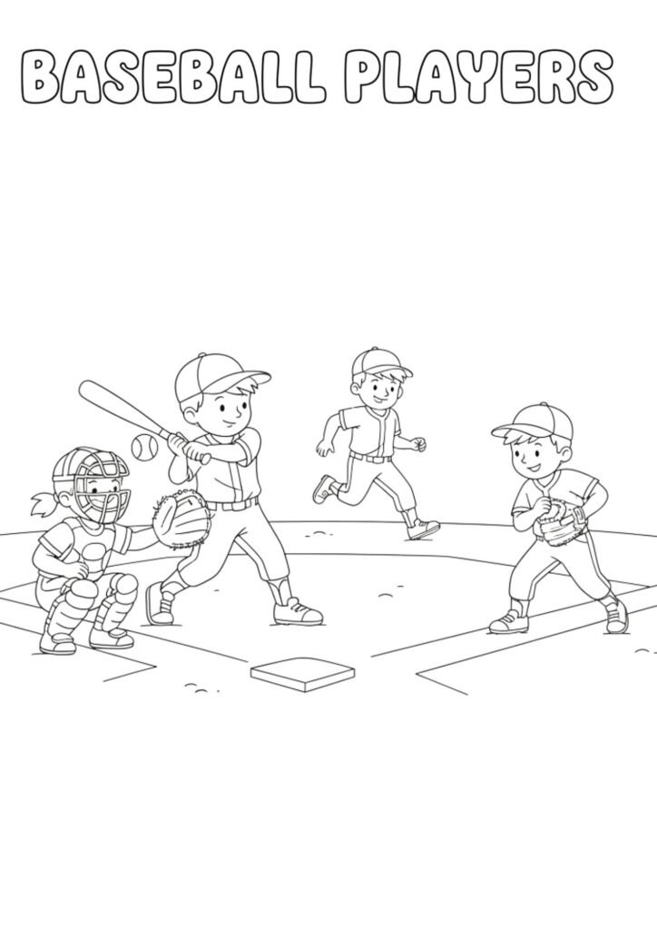 baseballplayers coloriong 1