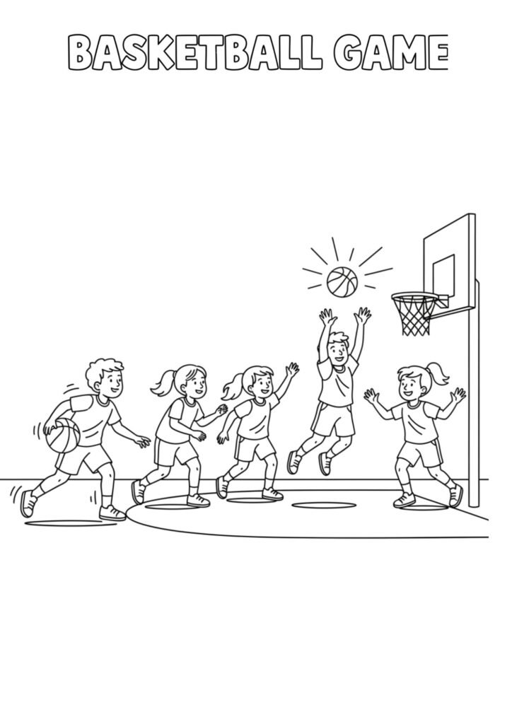 basketball team coloriong 1