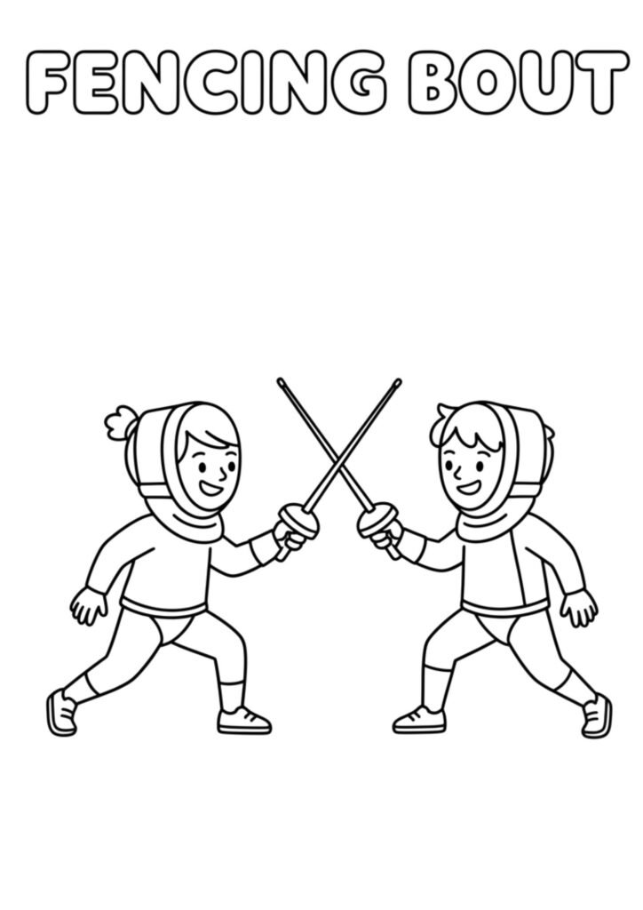 fencing clolring