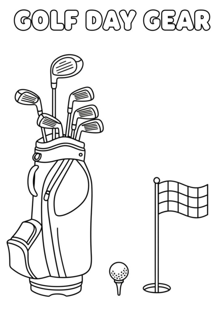 golf gear coloriong 1