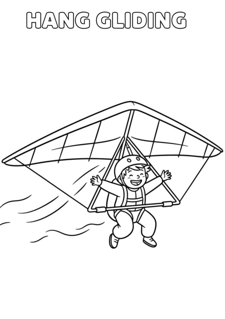 hang gliding coloring