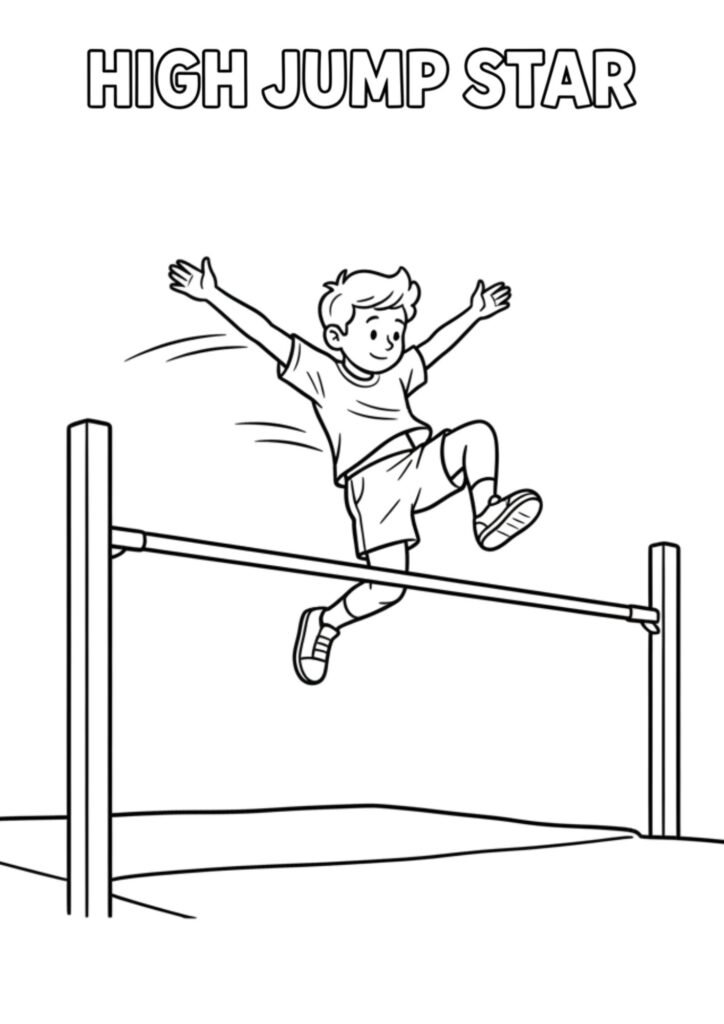 high jumping coloring