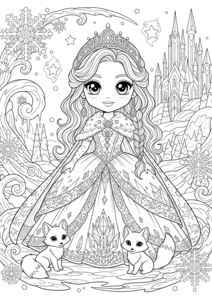 princess with cats