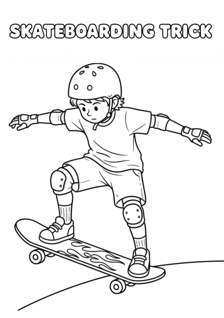 skateboard coloring 1