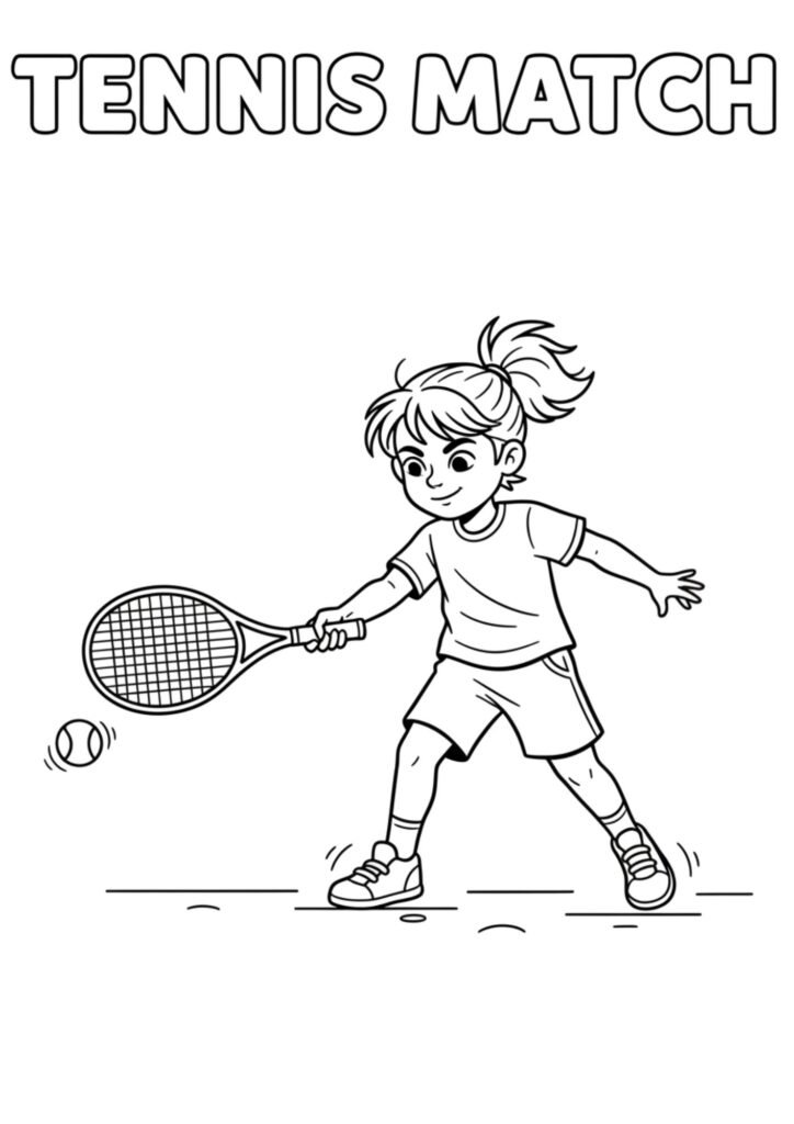 tennis coloring 1