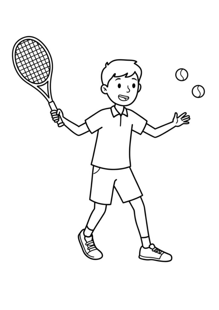 tennis coloriong 1