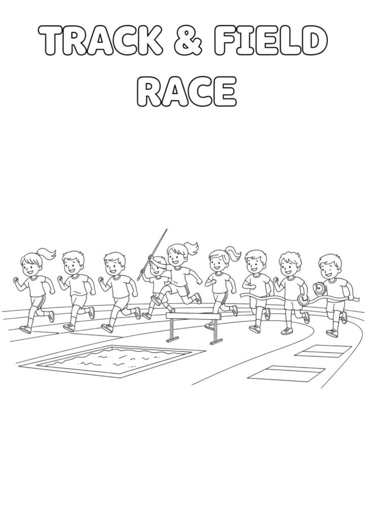 track field coloriong 1