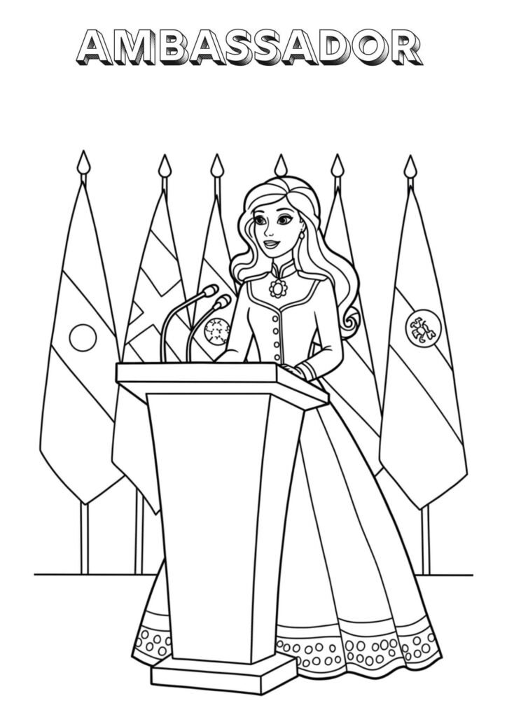 ambassador coloringdrawing