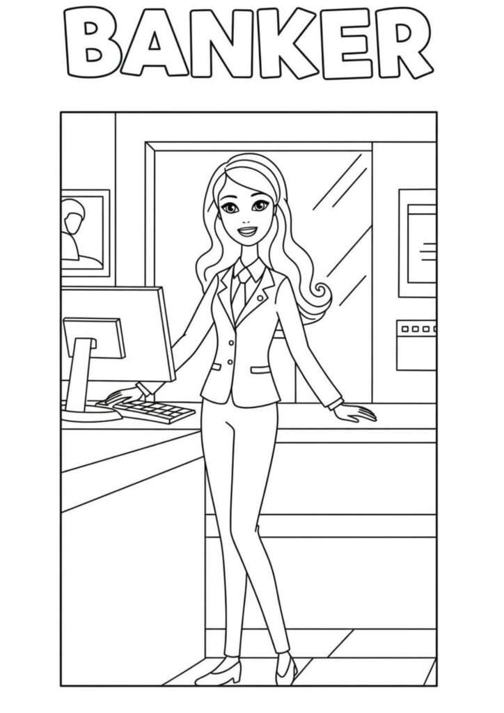 banker coloringdrawing