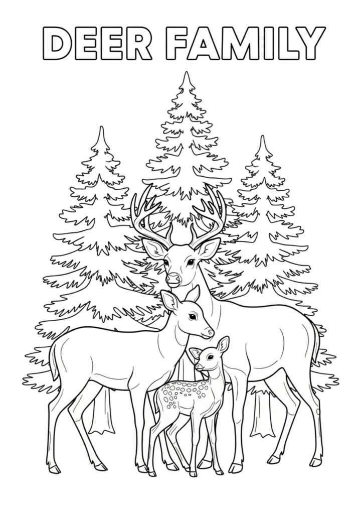 christmess deer family