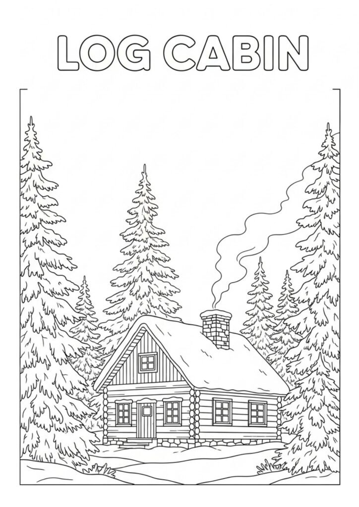 christmess log cabin