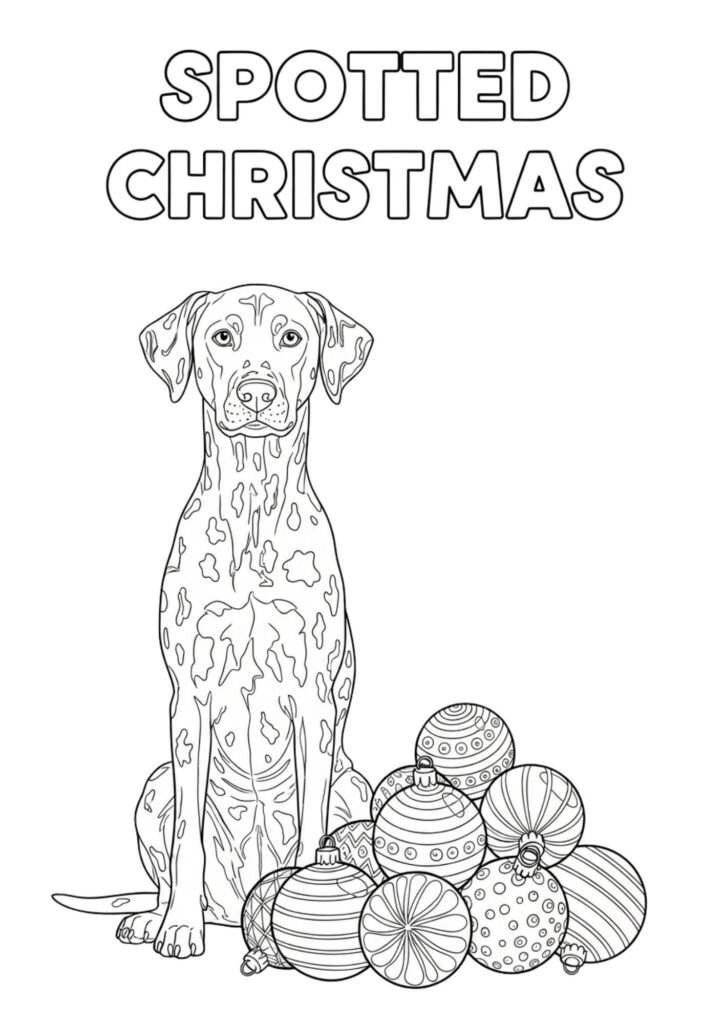 christmess spotted dog