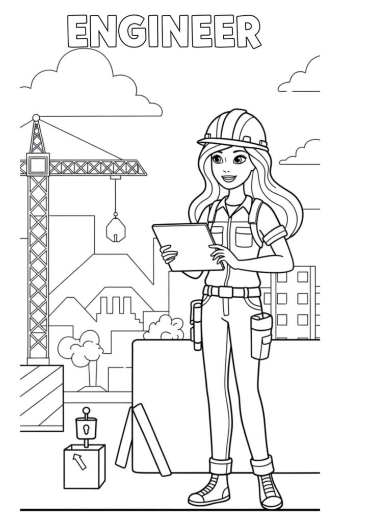 engineer coloringdrawing