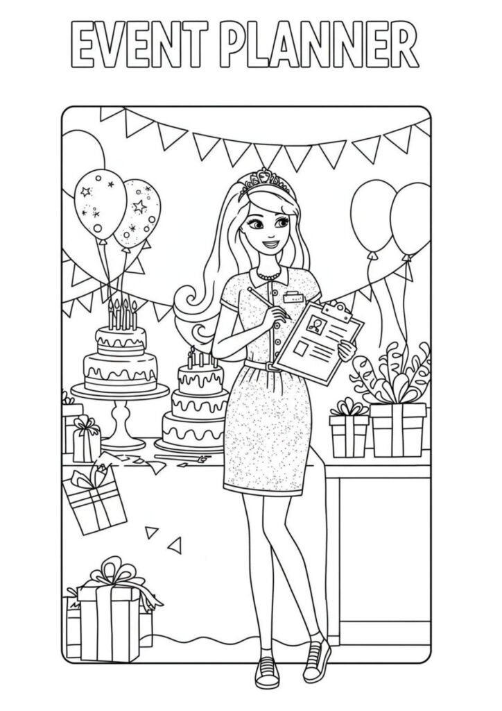 event planner coloringdrawing