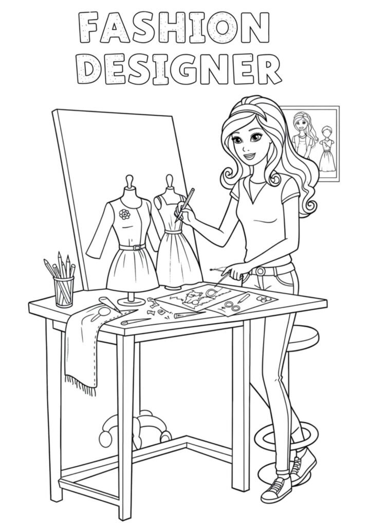 fashion designer coloringpages