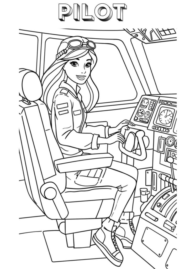 piolot coloringdrawing