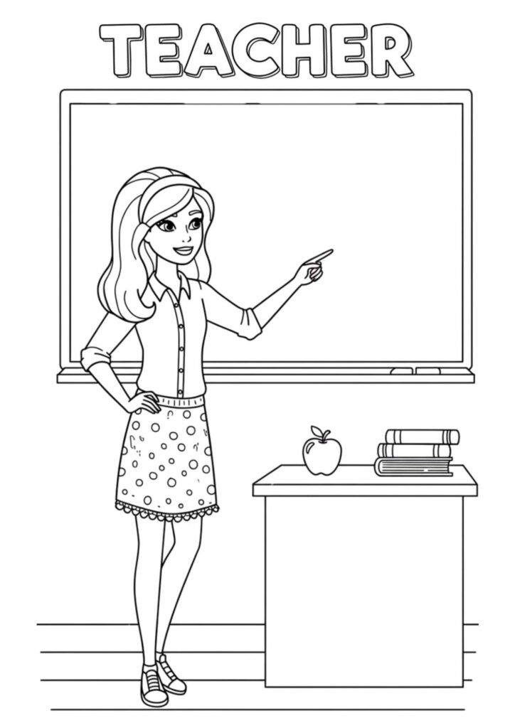 teacher coloringdrawing