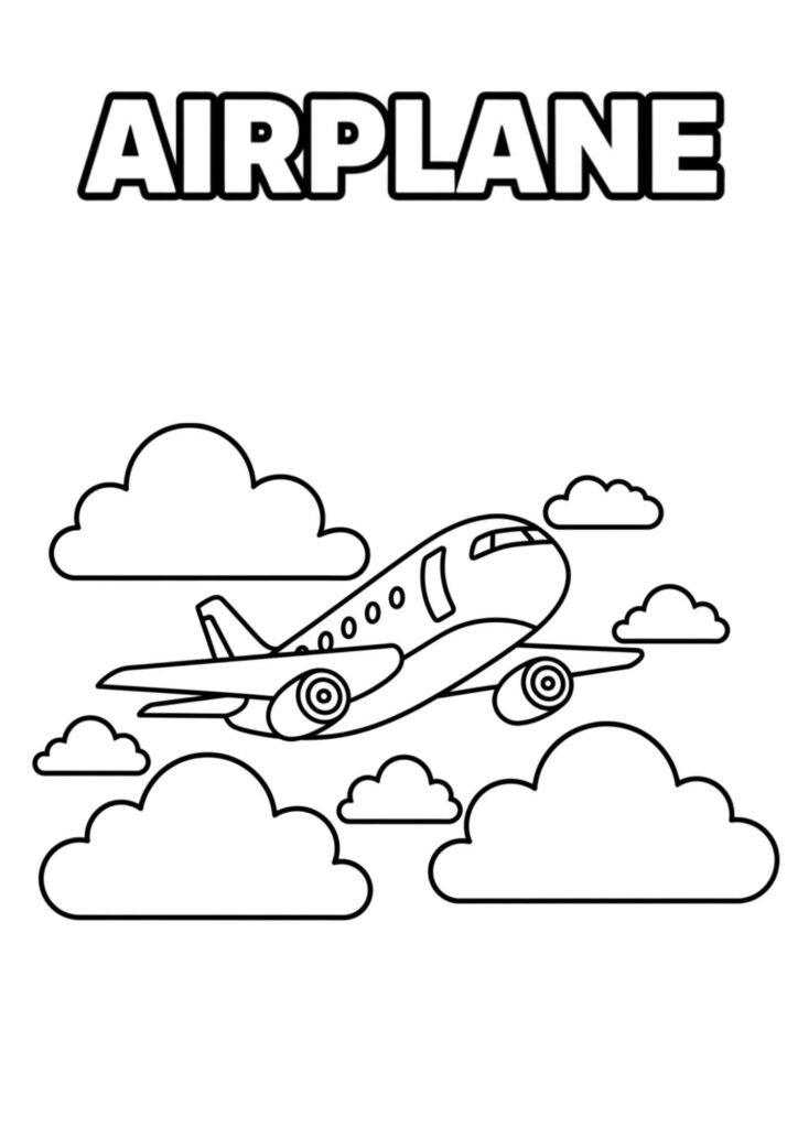 airplane coloring page