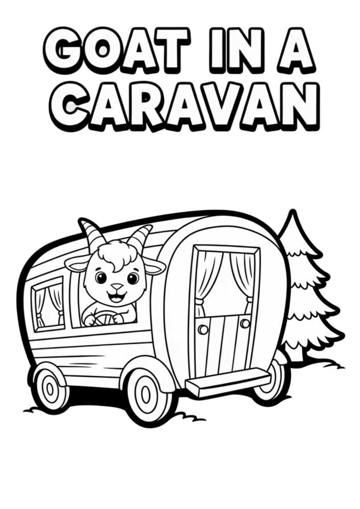 goat caravan coloring