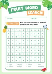 Fruit Word Search