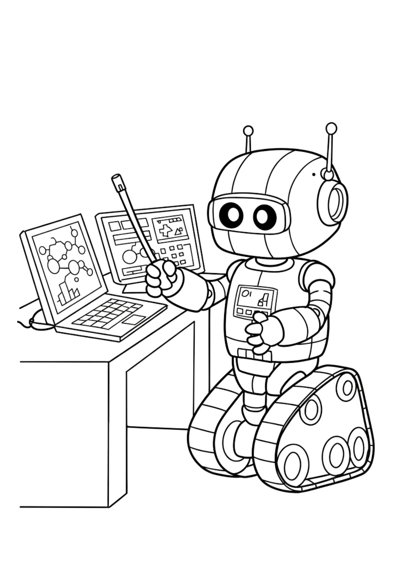 Coloringdrawing.com Robot worker