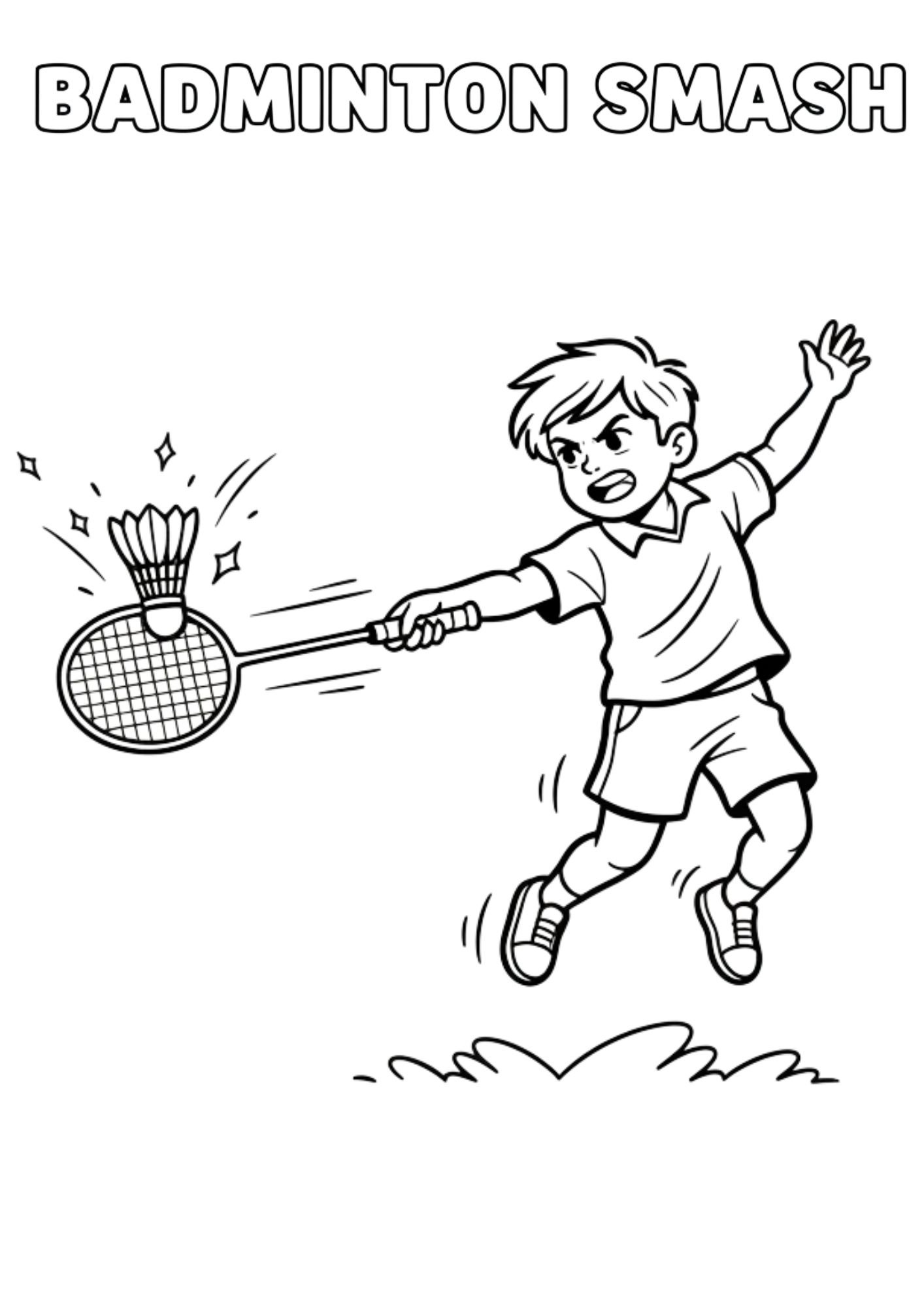 badminton coloring 1