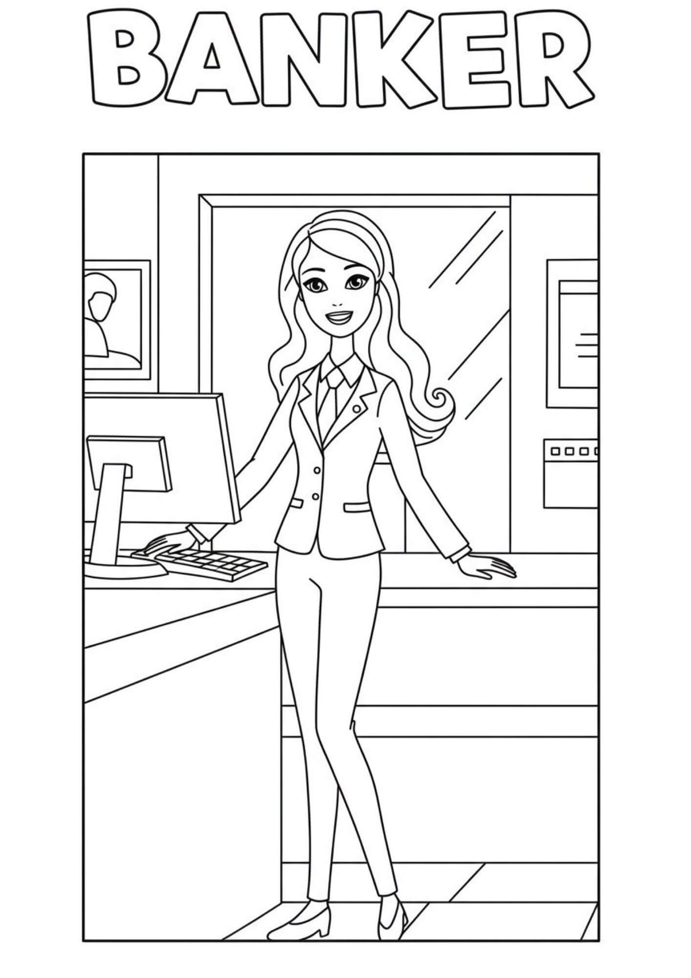 banker coloringdrawing
