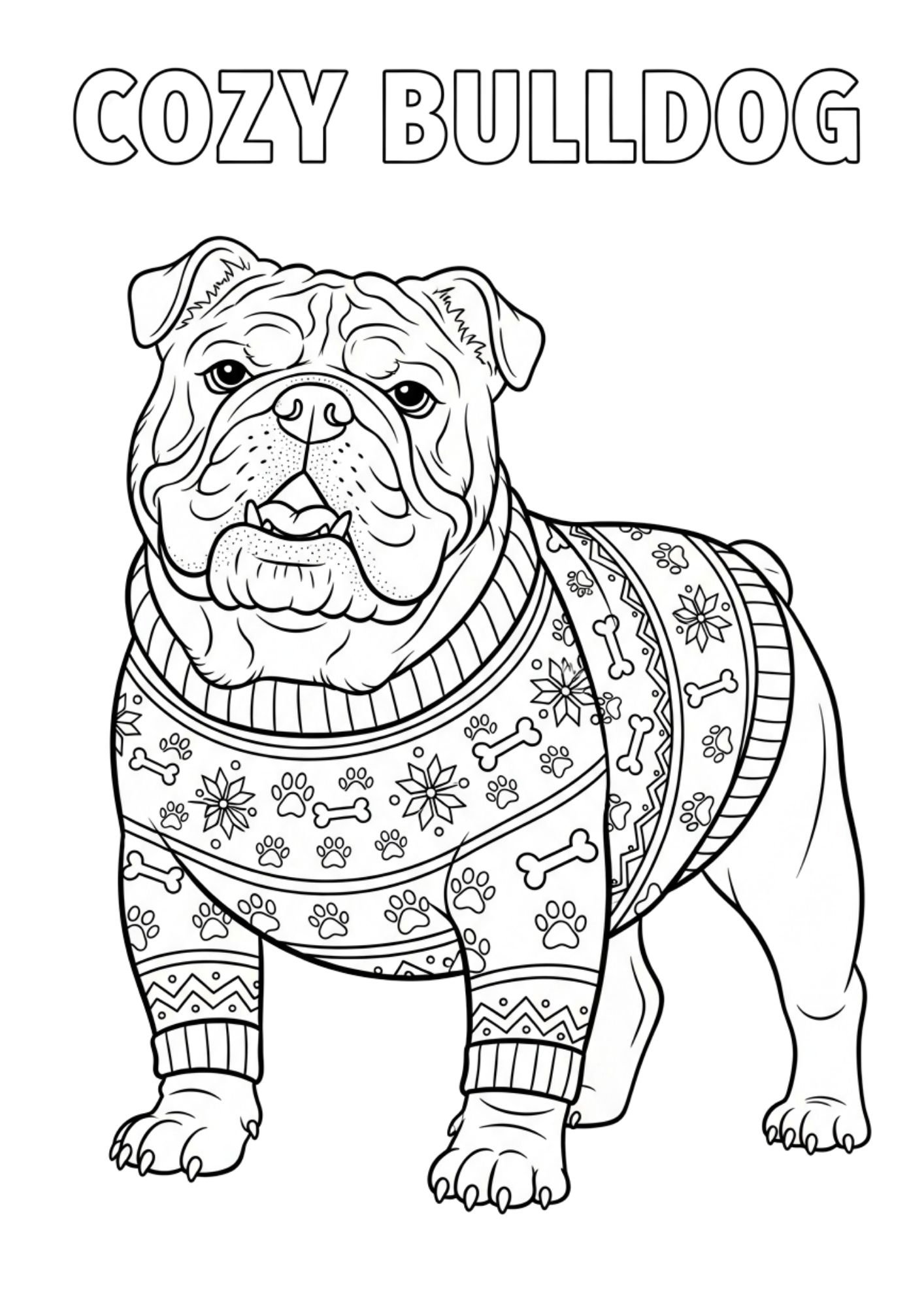 christmess cozy bulldog
