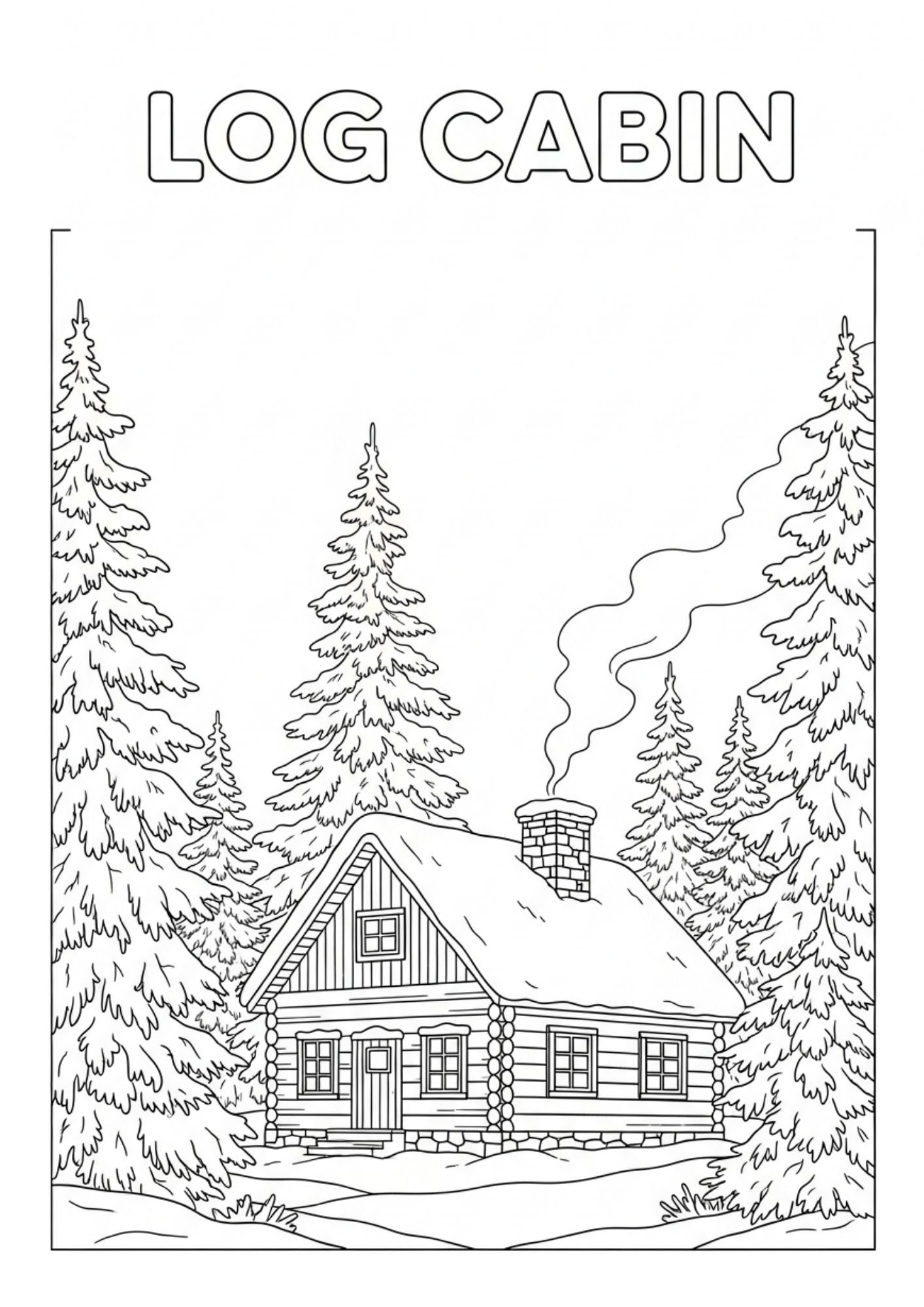 christmess log cabin