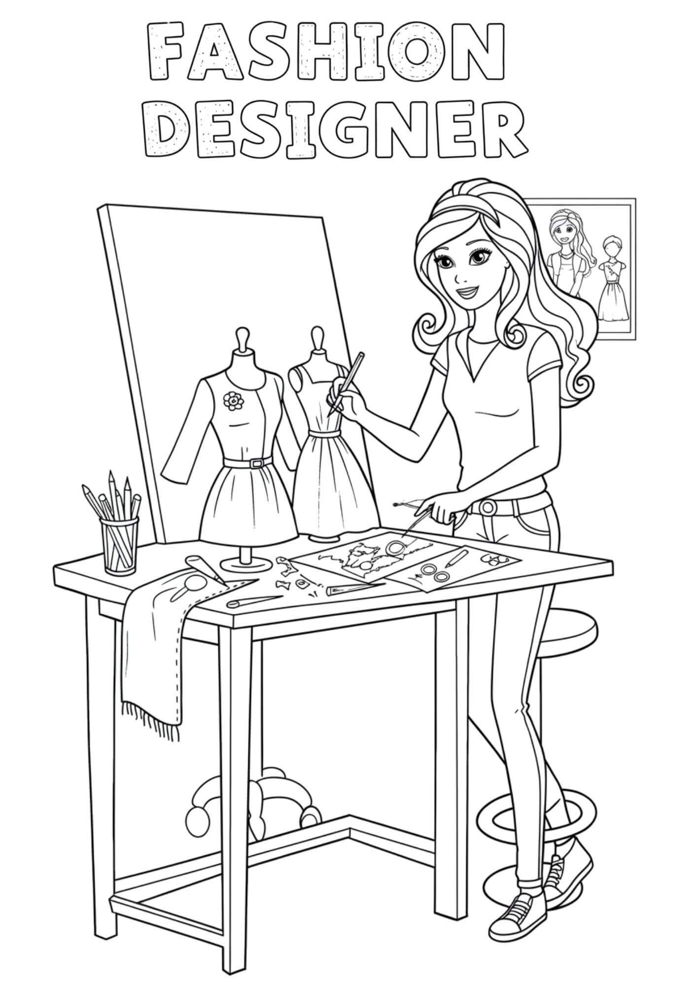 fashion designer coloringpages