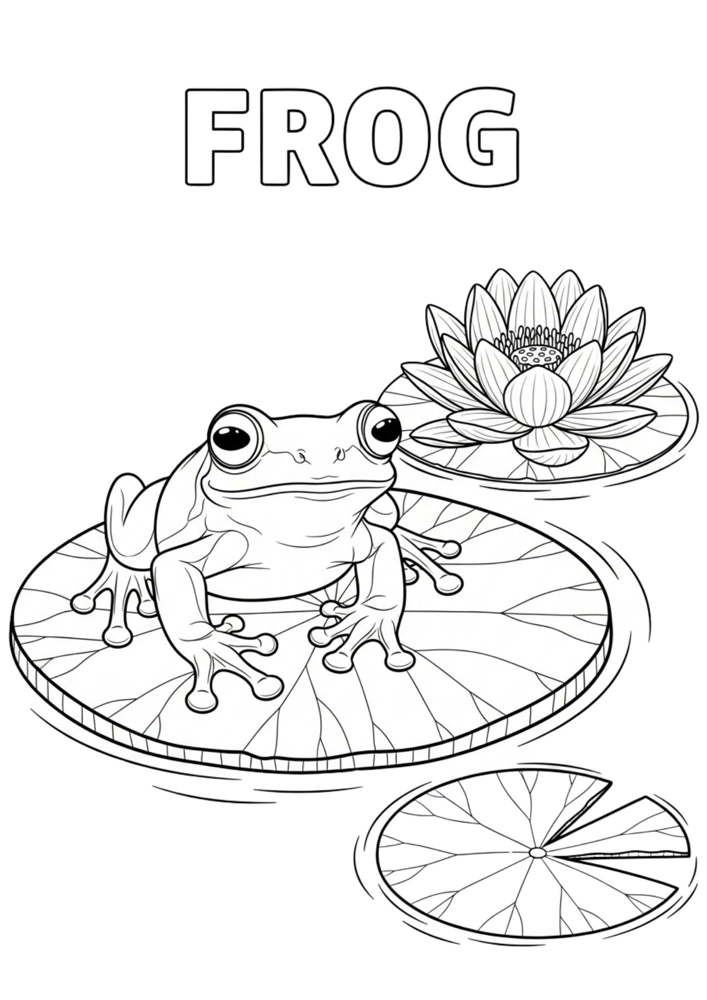 Frog free printable coloring page for kids