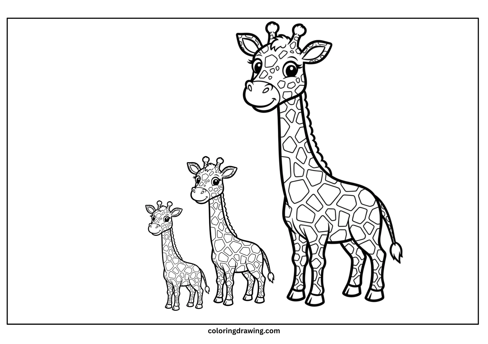 giraffe mosaic coloring page scaled
