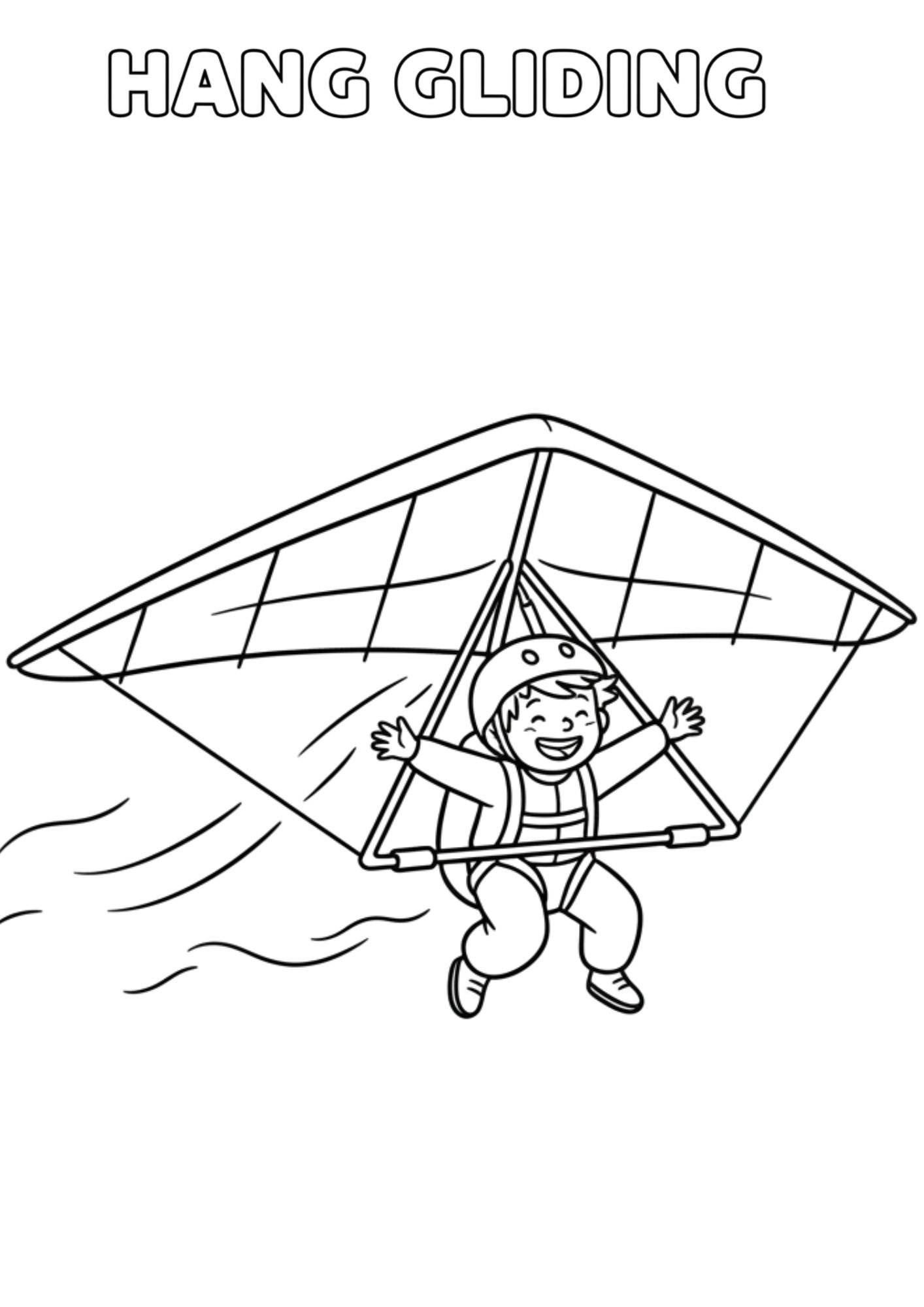 hang gliding coloring