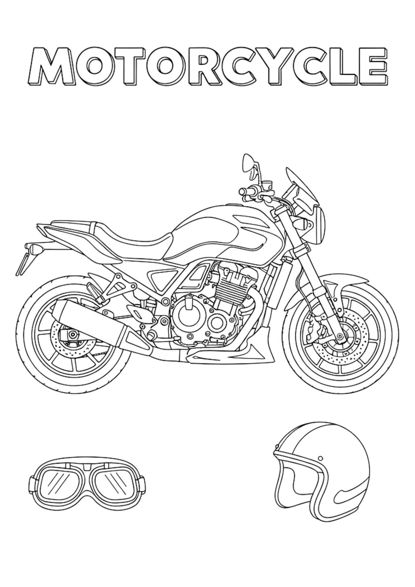 luxury motorcycle kids coloring