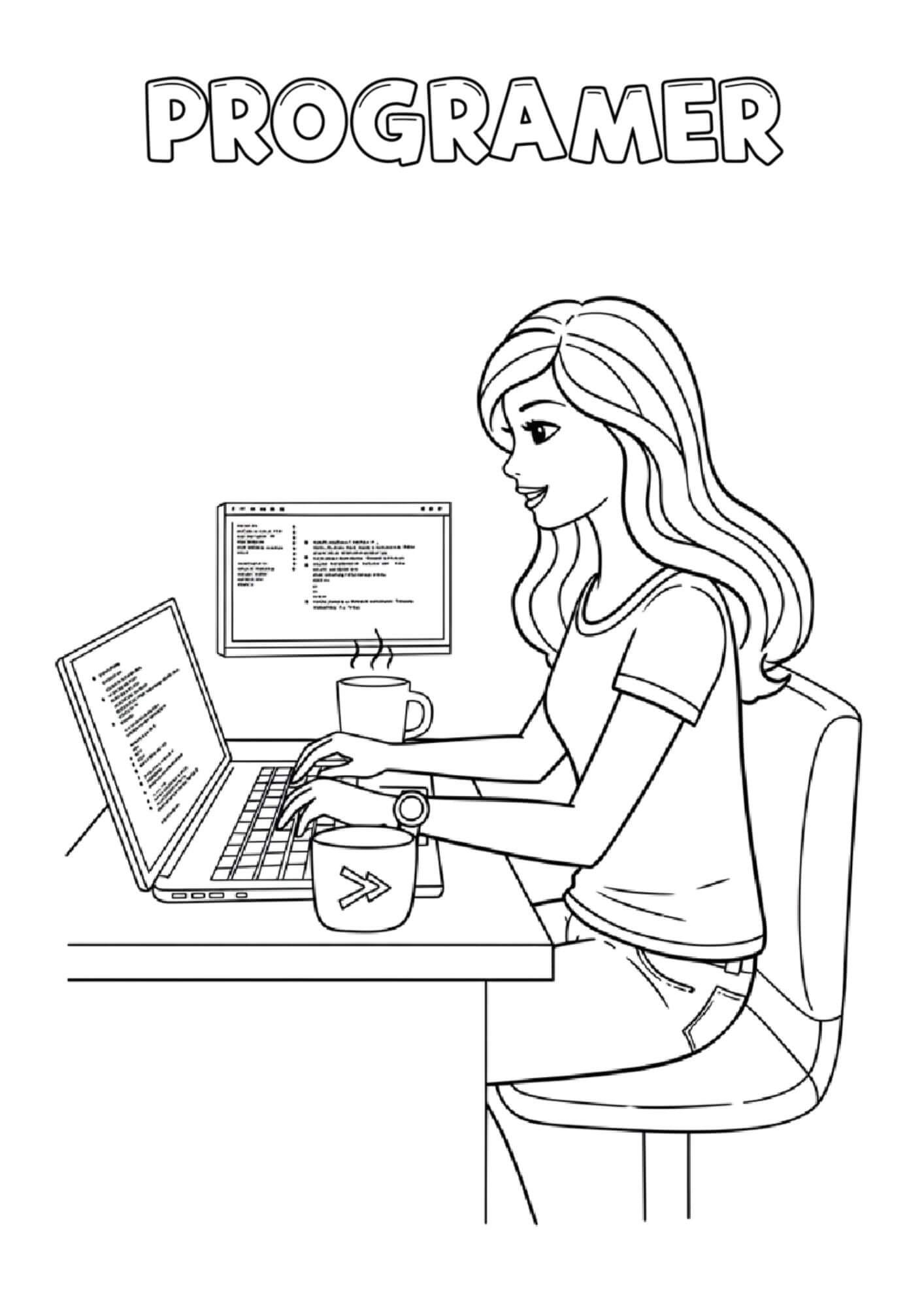 programer coloringdrawing