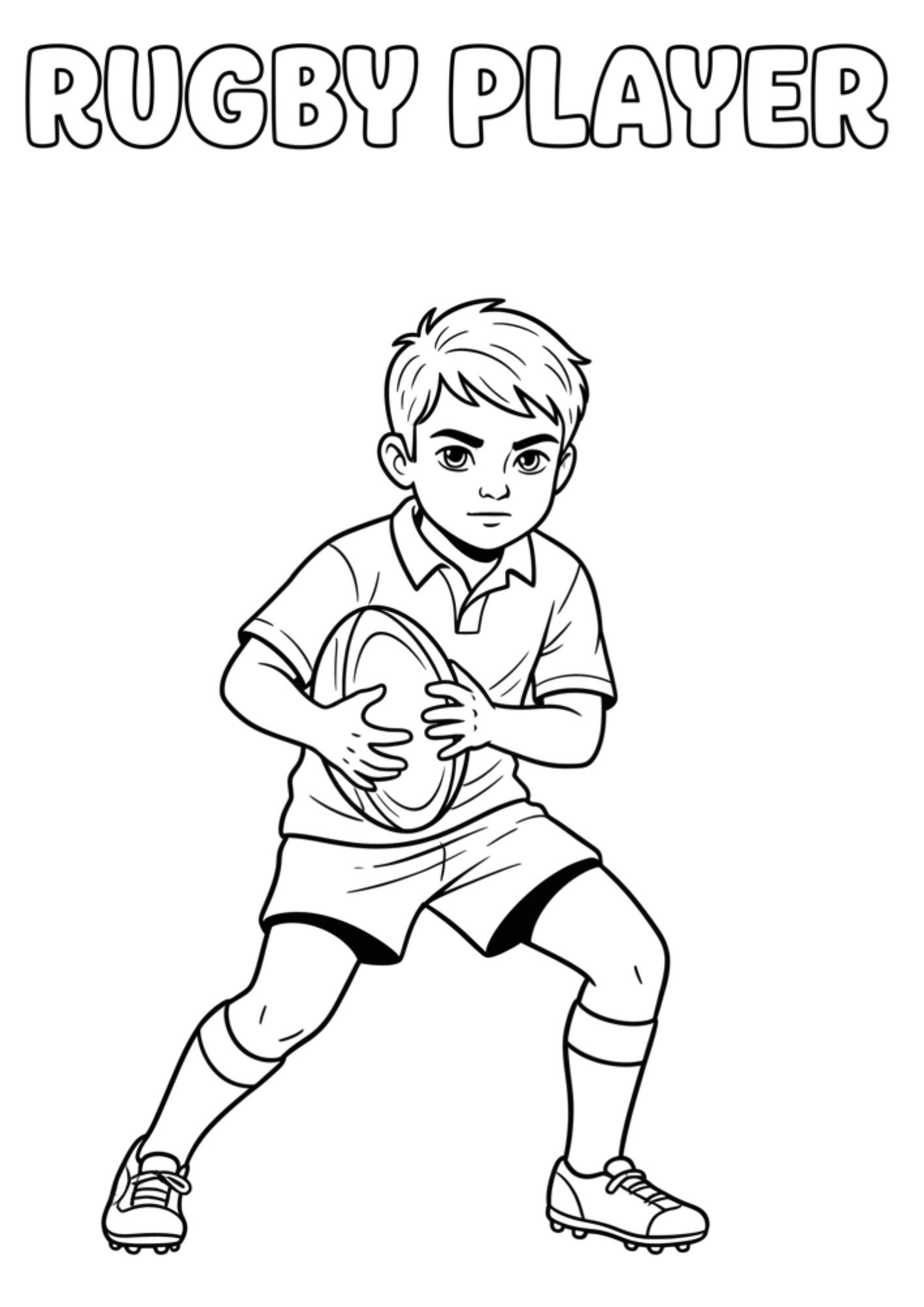 rugby coloring 1